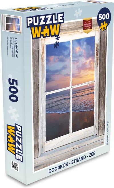 Puzzel Doorkijk - Strand - Zee - Legpuzzel - Puzzel 500 stukjes