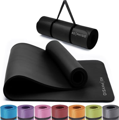 antislip yogamat met schouderriem - gymnastiekmat voor yoga, thuistraining, HiiT en Pilates - fitnessmat, sportmat, yogamat antislip, 183cm x 60cm x 8mm