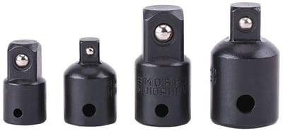 Set van 4 Booster- en Adapteradapters voor Sleutels van 1/2", 3/8" en 1/4" voor Steeksleutels en Gereedschap