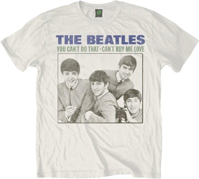 The Beatles - You Can't Do That Heren T-shirt - S - Wit
