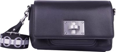 JOOP! Leren Schoudertas Carino Muna Shoulderbag Black Zwart