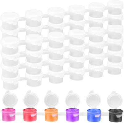 Dailygoods- Verfpotten 100 Stuks - Mini Lege Verfbekers 3 ml - Doorzichtige Opslagcontainers - Kunst/Handwerk - Cadeau voor Schilders - Betrouwbare Kwaliteit