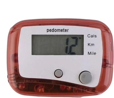 Stappenteller Fitness - Activiteitstracker - Gezondheid Bijhouden - Geen App Nodig - 4.8 x 3.5 cm - Rood