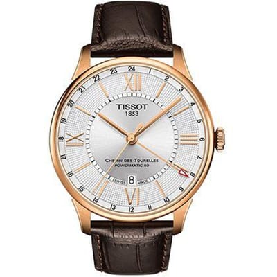 Tissot Durul Serie Automatisch Mechanisch Uurwerk Dagelijks Casual Waterdicht Horloge 42mm Wit Wijzerplaat Roestvrijstalen Kast Leren Band T099.429.36.038.00 Silver Dial white