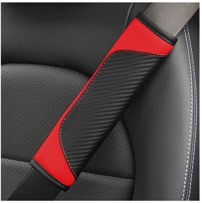 Dailygoods- Autogordelbeschermers 2 stuks - Zachte Schoudervullingen - Veiligheidsgordelbeschermers - Universele Beschermers - Duurzaam PU-leer - Comfortabele Sponsvoering - Gordelvulling