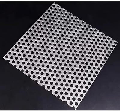 Perforatie Plaat - Metaal Plaat - Veiligheid Balkon - Roestvrij Staal - 30x30cm - Zilver