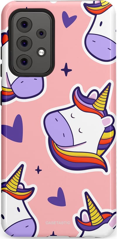 Casetastic Hoesje Geschikt voor Samsung A52 (4G/5G/s) - Stijlvolle Beschermende Duo-layer Case - Unicornhart