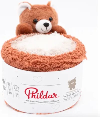 Phildar - Doudou - Superzachte garen voor baby met knuffeltje - Kleur : Ourson