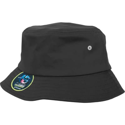 Flexfit - Nylon Bucket Hat black one size Bucket hat / Vissershoed - Zwart
