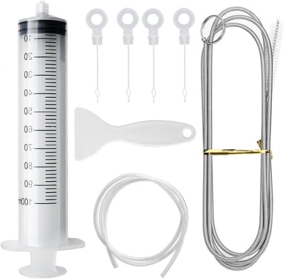 Allecto Plus - Reinigingsset voor Koelkast met Borstel, Spuit 100 ml, Slang en Meer - 8-delig
