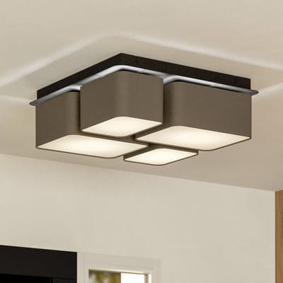 EGLO Mordazo Plafondlamp - E27 - 51 cm - Zwart|Antraciet|Bruin|Wit