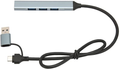 Allecto - 4-poorts USB 3.0-hub - USB C-dockingstation - Hoge overdrachtssnelheid - Compact formaat - Ideaal voor desktop en laptop - Eenvoudig aans...