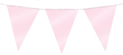 Party flag foil baby pink | 6 stuks