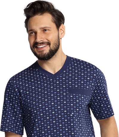 Marineblauwe heren shortama Comte