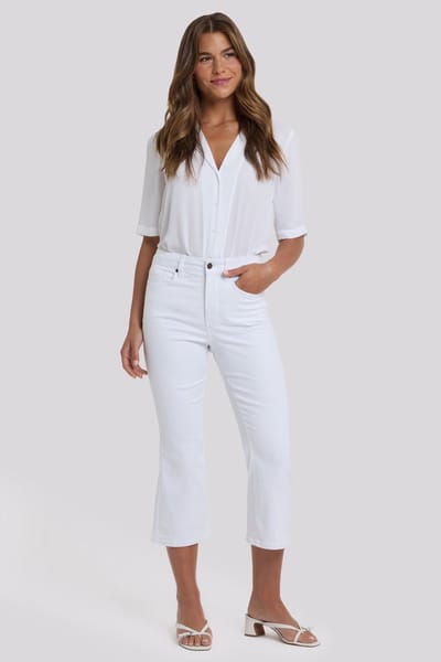 Monica Kick Flare Cropped Jeans Met Hoge Taille