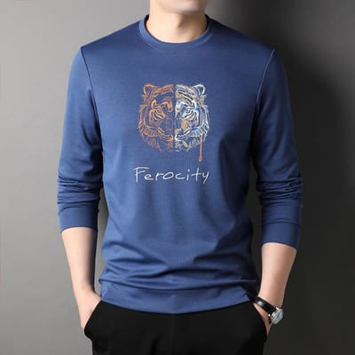Lente Nieuwe Heren Trui Casual Ronde Hals Katoen Heren Lange Mouw 4XL