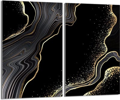 TMK ArtDeko - Snijplank Glas - 2x30x52cm - Marble Design - Veiligheidsglas
