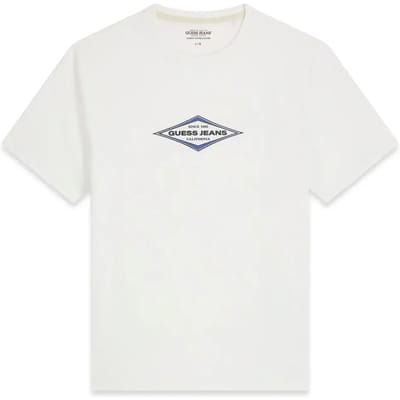 Guess Jeans Diamond T-shirt Met Korte Mouwen Wit L Man
