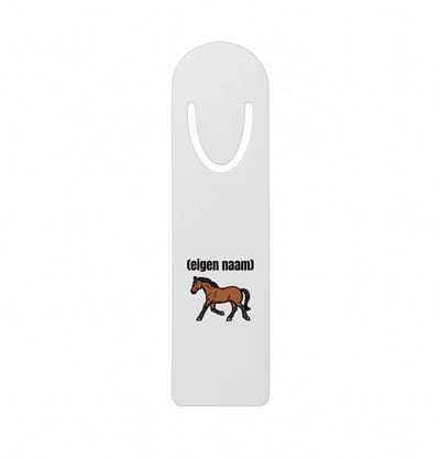 Hacebo® - rennend paard met eigen naam metalen boekenlegger - Paarden - paarden liefhebbers - iemand die houdt van paarden - verjaardag - cadeau - kado Bladwijzer boekenleggers - 12.7 cm x 3.2cm