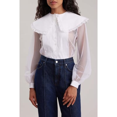 Anne Fontaine Musset Chemise White Size: 36 | Long-Sleeved Tops Outlet | Dames | Wit