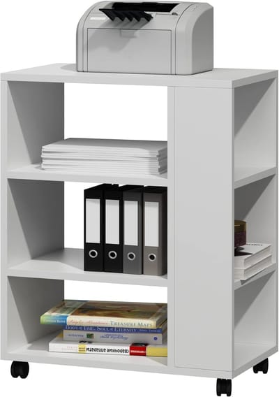 Multifunctionele Printtafel met Wieltjes - Ideaal voor Thuiswerk en Tienerkamers