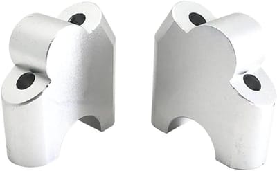 Stuurverhoger Motorfiets - Stuurklem Lift - Comfortabeler Rijden - Verbeterde Ergonomie - One Size - Zilver