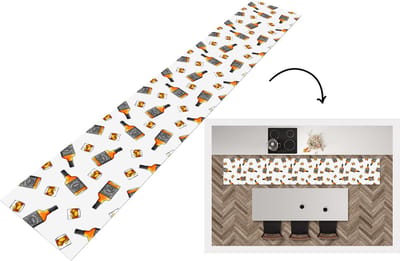 Keukenloper - Loper keuken - Whiskey - Glas - Design - 300x50 cm - Keukenloper vinyl
