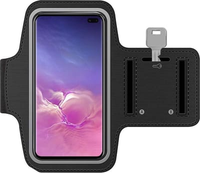 Arara Armband Geschikt voor Samsung Galaxy S10 Plus sportarmband - hardloopband - Sportband hoesje - zwart