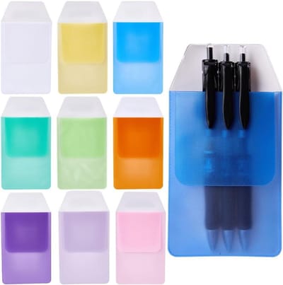 Pocket Beschermers - Pennenzakjes Houder - Kleding Beschermen - Waterdicht PVC Materiaal - 10 Stuks Set - 10 Kleuren