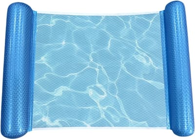 Livano Luxe Waterhangmat - Luchtbed Zwembad - Luchtmatras Opblaasbaar - Water Hangmat - Aqua Lounge - Blauw