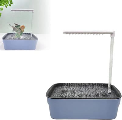 Multifunctionele Vogelbad voor Parkieten en Papegaaien, Automatische Vogel Douche met Badhuis en Speeltoestel