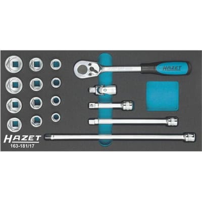 Hazet 163-181/17 Gereedschapsset 17 Delig - 3/8" Aandrijving