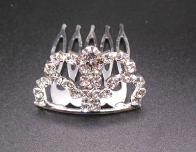 Tiara mini kroontje met strass #1