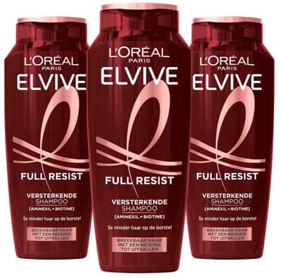 L'Oréal Elvive Full Resist Shampoo - 3 x 250 ml - Voordeelverpakking