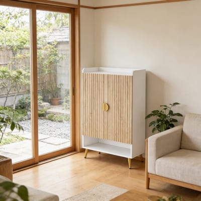 Clruro Schoenenkast - Houten Opbergkast voor Hal en Entree - Hout - Naturel