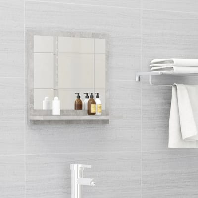 vidaXL - Badkamerspiegel - 40x10,5x37 - cm - bewerkt - hout - betongrijs