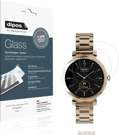 dipos – 2x Pantserfolie geschikt voor Zenwatch Lily | 9H Screenprotector