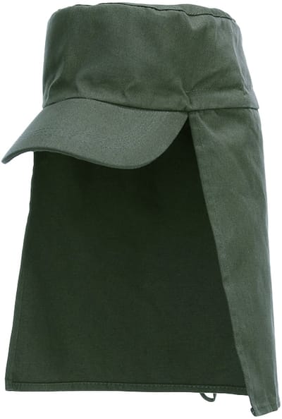 Fostex Garments - Fieldcap with neckprotector (kleur: Groen / maat: NVT)