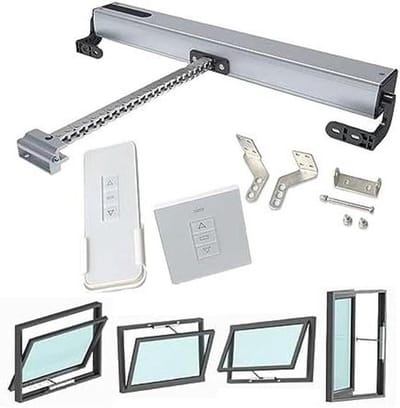 Elektrische Ketting - Raamopener - Automatisch Ventileren - Stille Dubbele Ketting - 400N Vergrendeling - Grijs