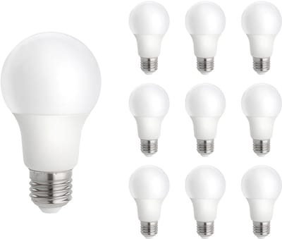 Spectrum LED Lamp A60 E27 - 9W - 230V - 820 Lumen - 3000K Warm Wit - Ø60mm - Voor Plafondlamp, Tafellamp of Vloerlamp - 10 stuks