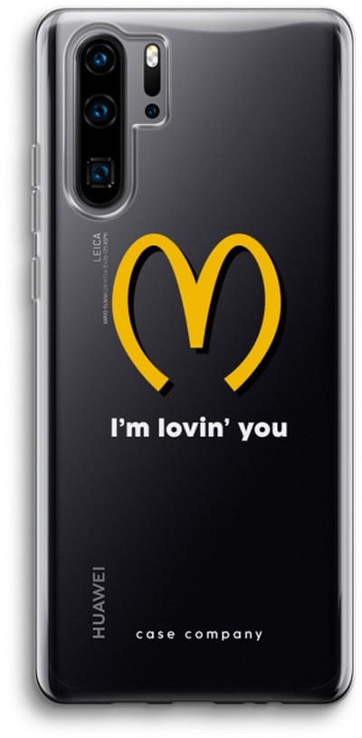 Case Company® - Hoesje geschikt voor Huawei P30 Pro hoesje - I'm lovin' you - Soft Cover Telefoonhoesje - Bescherming aan alle Kanten en Schermrand