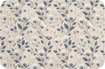 WC mat 60x40 cm - Antislip - Klassiek - Botanisch - Kleurrijk - Toiletmat - Vloermat - Douchemat - Toilet tapijt - Toiletmatten