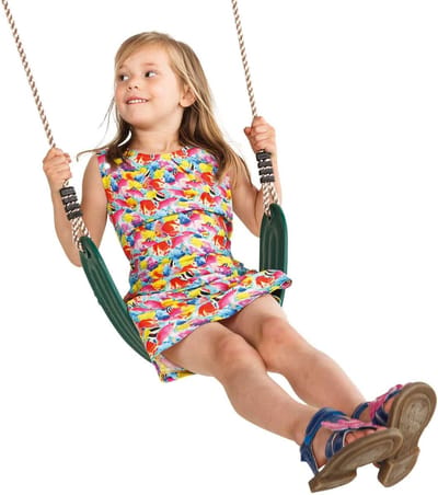 Schommelzitje - Kinderzitje Elastisch - Buiten Spelen - Weerbestendig EVA Materiaal - 65x14cm - Groen