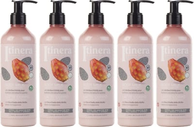 ITINERA - Milk, bodylotion voor de normale en gevoelige huid met Siciliaanse cactusvijg, 97% natuurlijke ingrediënten 370 ml (5 stuks)