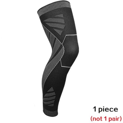 1 STUKS Sport Volledige Been Compressie Sleeve Kniebrace Ondersteuning Beschermer voor Gewichtheffen Artritis Gewrichtspijn Verlichting Spierscheur M gray