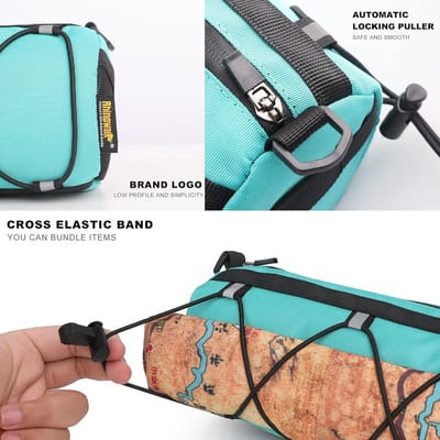 Fietsstuurtas opbergtas met schouderriem voor fietstochten - Blauw (Lake Blue)