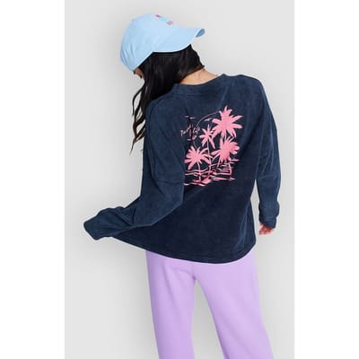 Roxy Eastside Midweight T-shirt Met Lange Mouwen Blauw L Vrouw