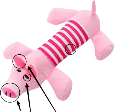 Livano Honden Speelgoed - Hond - Speelgoed - Dog Toy - Pluche - Varken