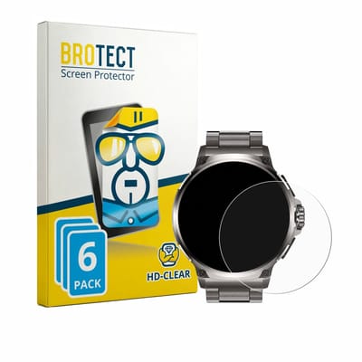 BROTECT - Screenprotector voor Fosmet Smartwatch 1.92" - Folie Beschermfolie transparant 6 Stuks