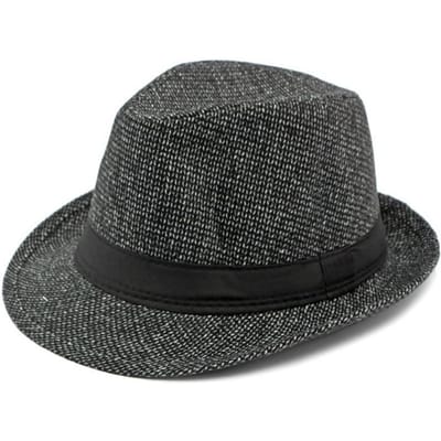 Britse Top Jazz Hoed voor Gentleman Hoed Middelbare Leeftijd Mannen Eenvoudige Effen Kleur Wollen Tophoed Casual Elegant Jazz Hoed Fedora's Feestpet zwart witte kleur